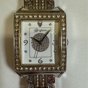Brighton Silver Women's Watch with Crystal Accents